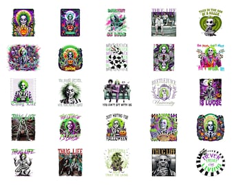 El fantasma con los chicos más guapos de Beetlejuice PNG de Halloween Paquete digital espeluznante, Beetlejuice PNG