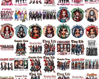 PNG de película de terror Comadre Crew, película de chicas asesina, PNG de club de mamás espeluznantes, PNG de Thug Life, PNG de Friends, PNG de Halloween, PNG de Scream Queen