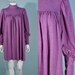 Katie Lacer reviewed Vintage 60s Purple Baby Doll Mini Dress, Long Full Puff Sleeves w/Mock Turtleneck, Loose Fit OK for Maternity S