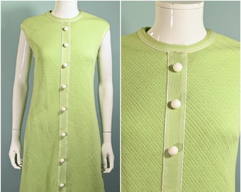 Vintage 60s Mint Green Mod Dress M