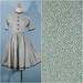 Lucia Gallipoli reviewed Vintage 40s/50s White Green Calico Cottagecore Prairie Dress S