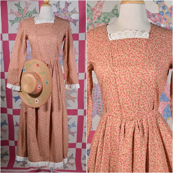 Vintage Prairie Cottagecore Country Cherry Print M