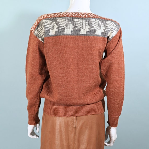 Vintage 70s Ethnic/Tribal Novelty Pullover Sweate… - image 8