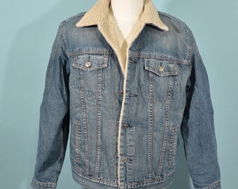 Sherpa Denim Jacket - Etsy
