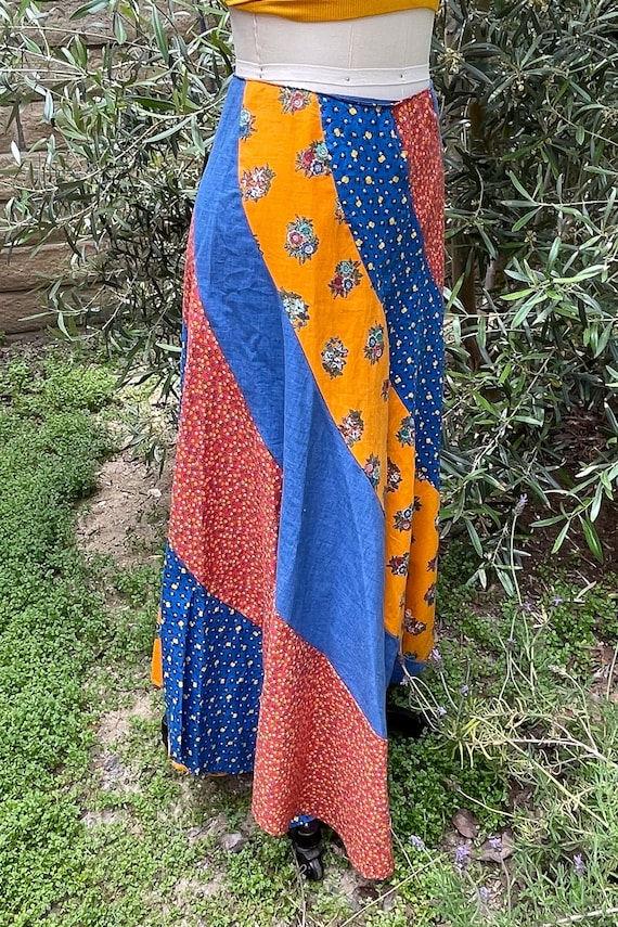 70s clearance patch skirt