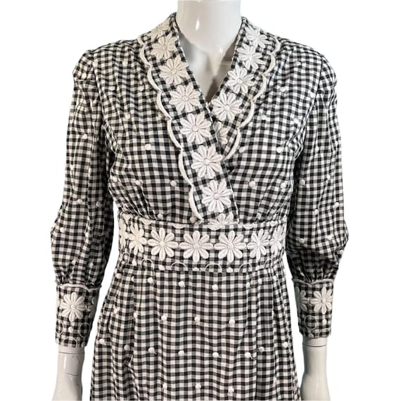 60's black and white checkered dress 60s Black, White, and Red Plaid Dress with Cardigan  Kaitlyn's Vintage  Closet