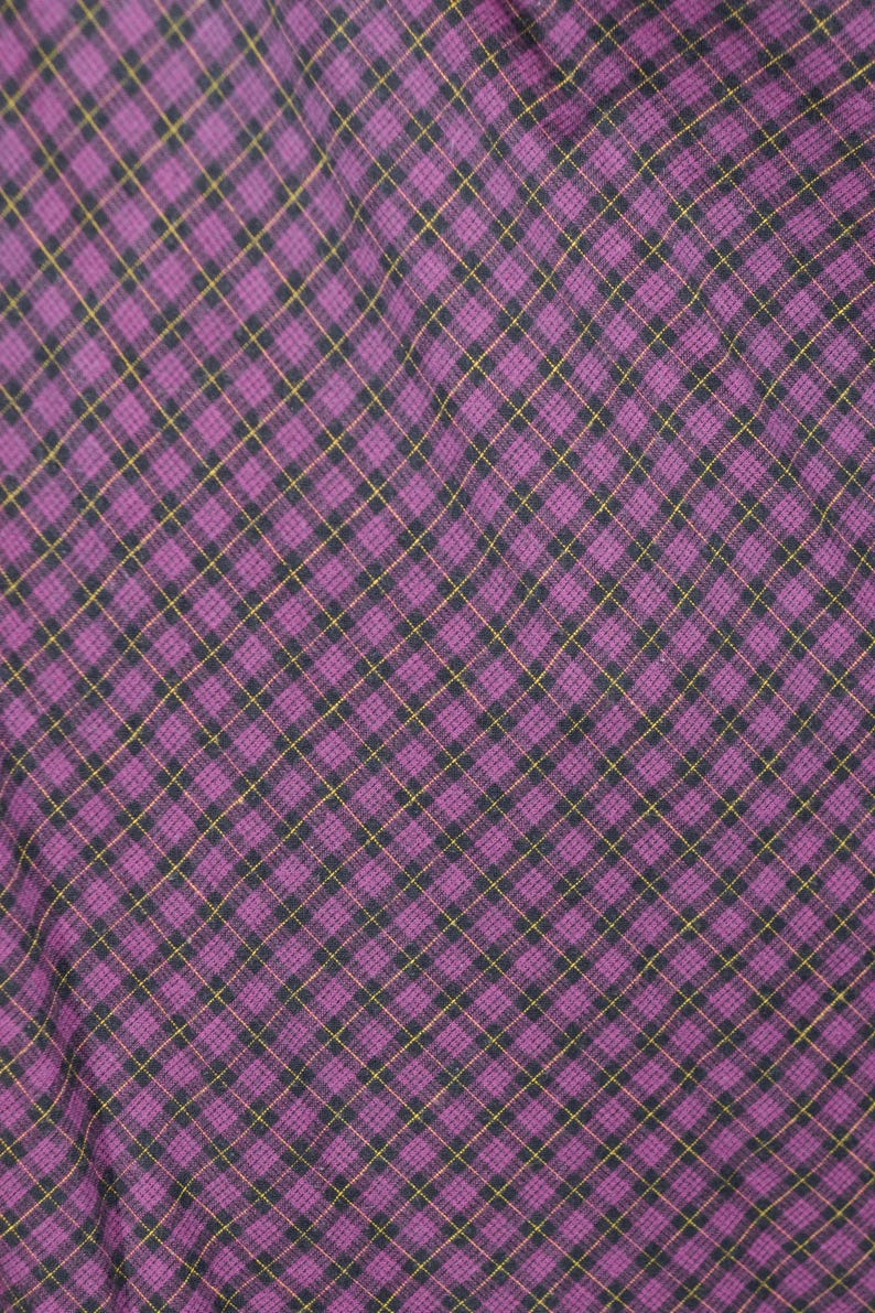 80s Full Skirt with Pockets, Purple Plaid 24" Waist image 11