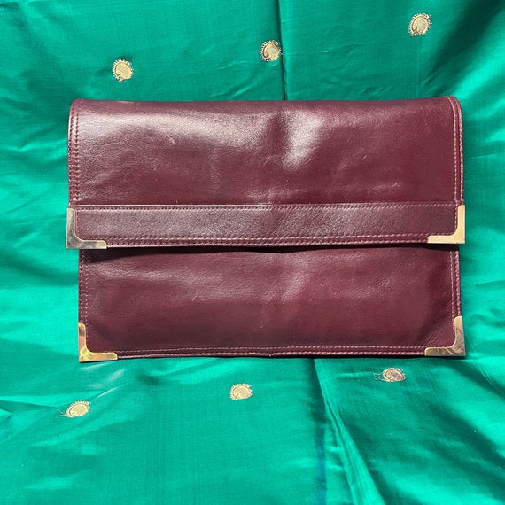 Vintage 70s Envelope Clutch Bag Removable Pouch w Strap Etsy