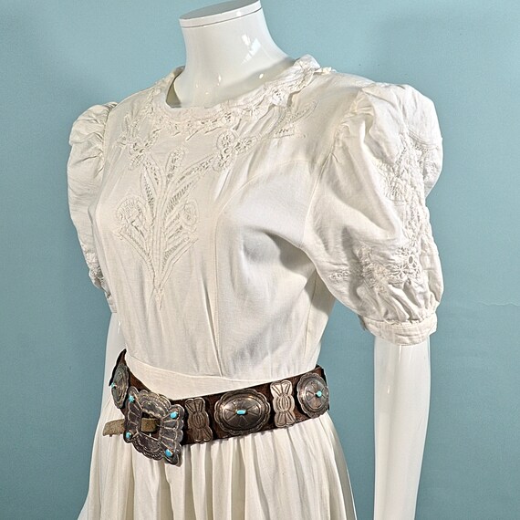 Vintage White Prairie Dress, Victorian Revival Cottag… - Gem