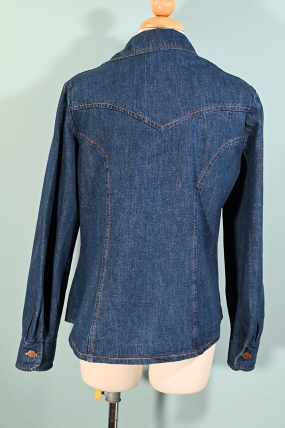 Vintage 60s/70s Womens Denim Shirt by Back Gamin M - image 9