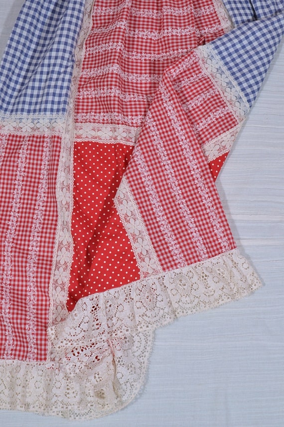 Vintage 60s Patchwork Skirt, Cottagecore Grandmil… - image 7