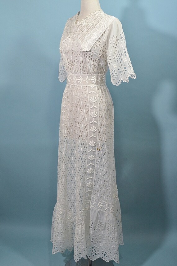 Antique/Vintage Victorian/Edwardian Lace Dress, W… - image 4