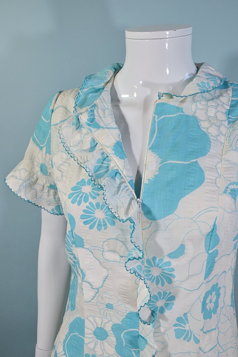 Vintage 50s/60s Floral Dressing Gown House Coat Lounge Wear image 7