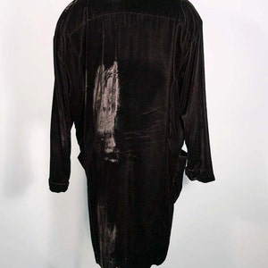 Norma Kamali Vintage Black Velvet Coat, Double Breasted Oversized Fit, SZ L image 5