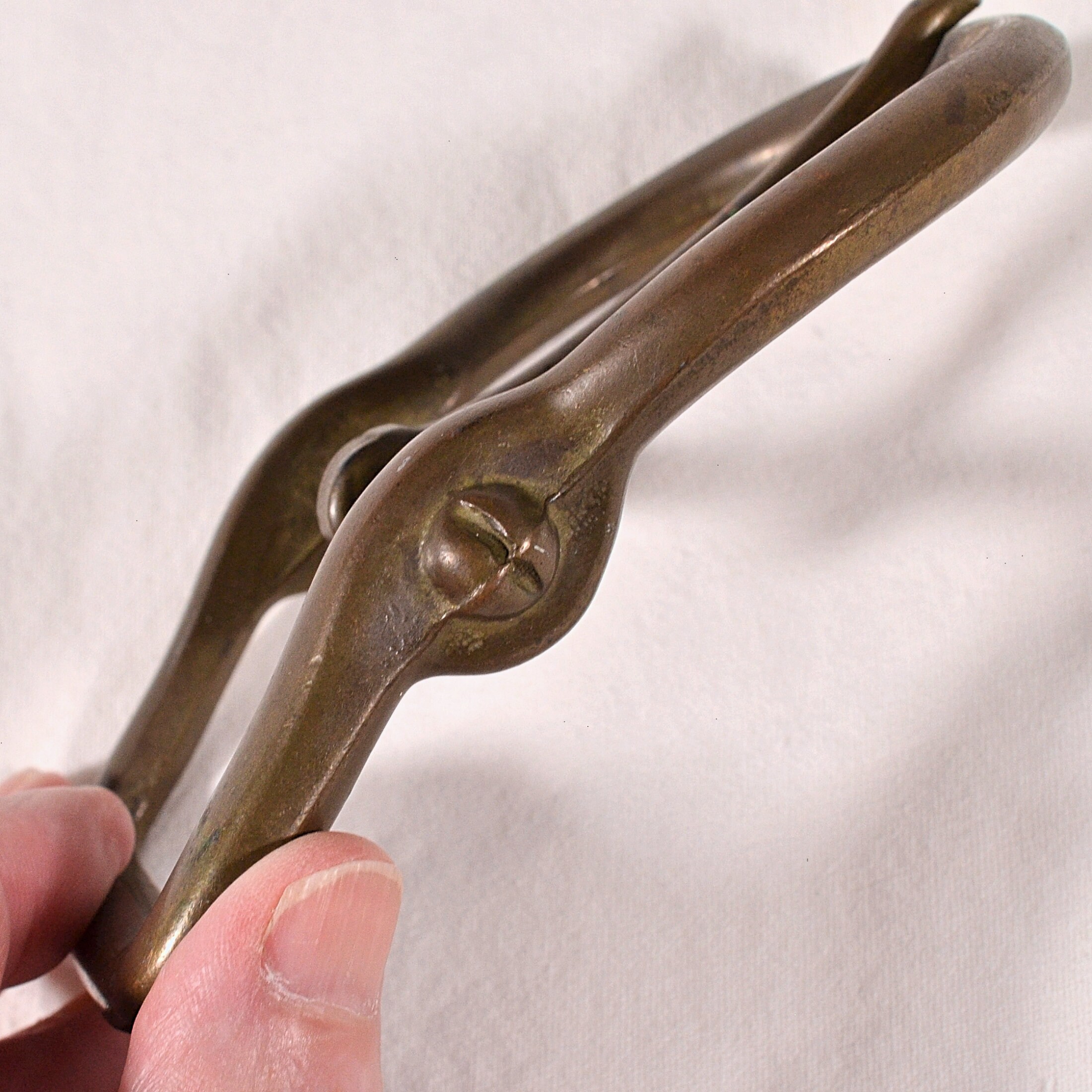 Vintage Large Brass Belt Buckle 4 1/2 L 