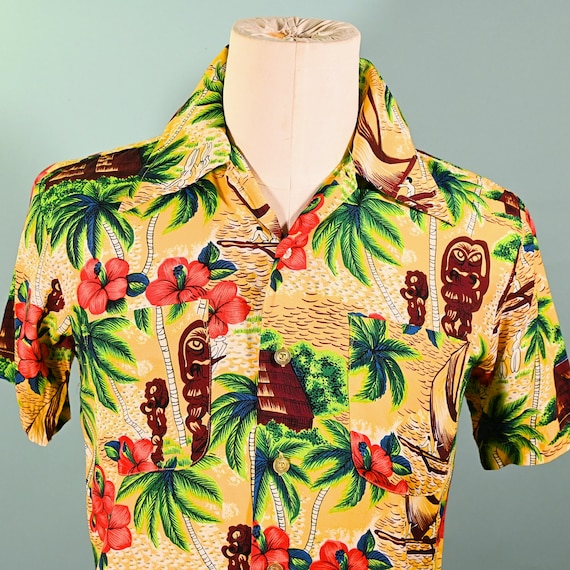 K-Mart Vintage 50s/60s Rayon Hawaiian Shirt, Aloh… - image 1