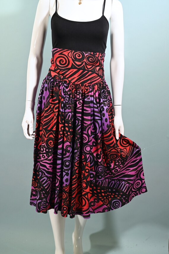 Vintage High Waist Abstract New Wave Post-Modern … - image 2