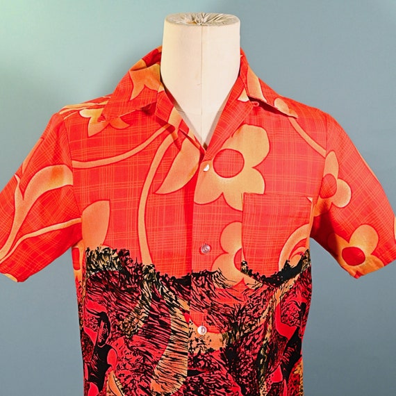 Lehua Vintage 60s/70s Hawaiian Shirt, Endless Sum… - image 6