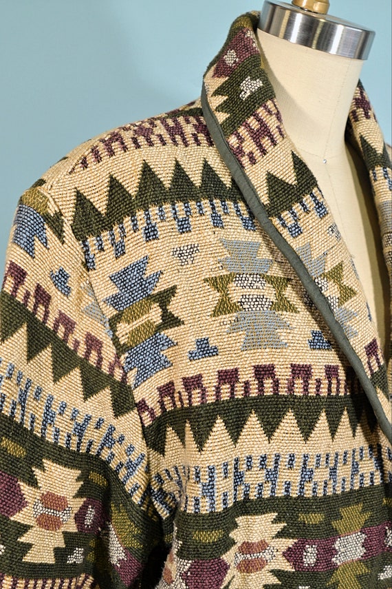 Vintage Cropped Southwestern Jacket, Tapestry Wes… - image 3