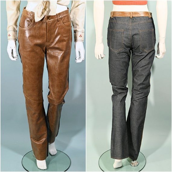 Vintage CHANEL blue jean denim and brown leather combination classic s –  eNdApPi ***where you can find your favorite designer  vintages..authentic, affordable, and lovable.