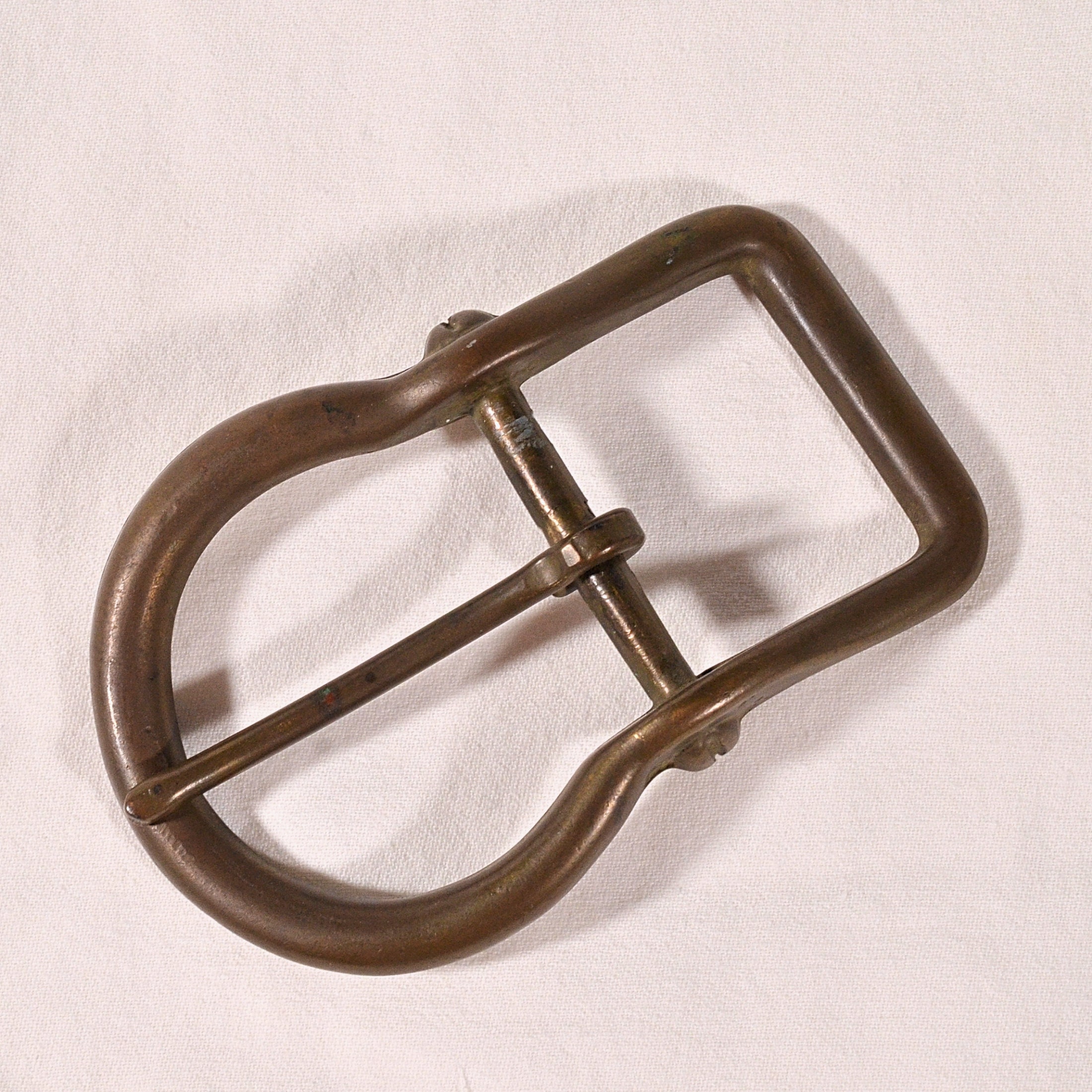 Vintage Large Brass Belt Buckle 4 1/2 L 