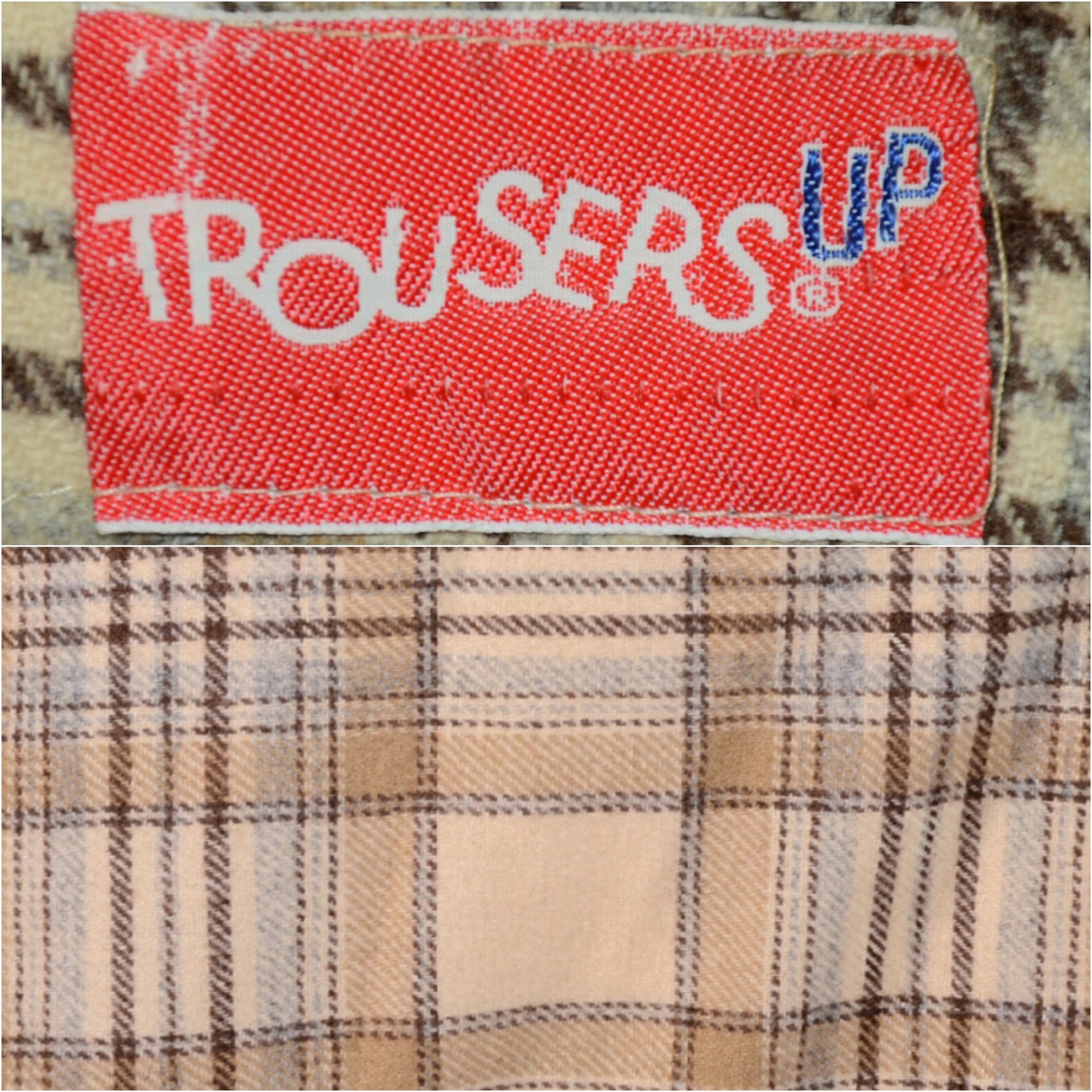 Trousers Up 70s Wool Plaid Bomber Jacket M main image 0