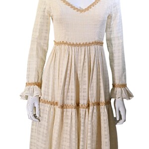 RARE Gunne Sax Black Label Cream Maxi Dress, 27" Waist S - Etsy