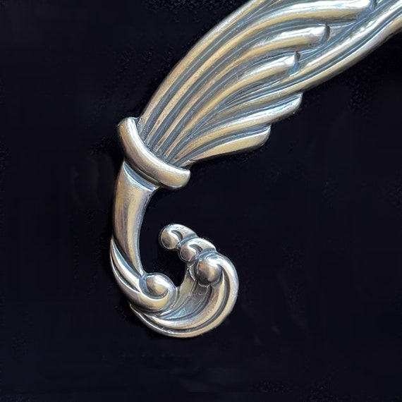 Vintage Elegant Long Swirly Los Castillo Brooch, … - image 4