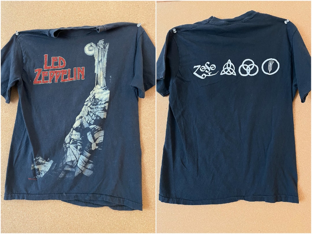 Vintage Led Zeppelin Tee Shirt, Hanes Label Etsy