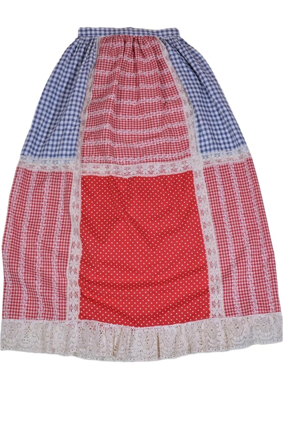 Vintage 60s Patchwork Skirt, Cottagecore Grandmil… - image 4