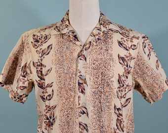 Vintage 60s Hawaiian Camp Shirt, Aloha Shirt, Harris & Frank M