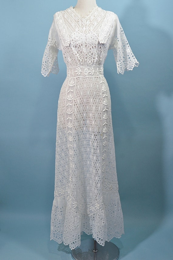 Antique/Vintage Victorian/Edwardian Lace Dress, W… - image 6