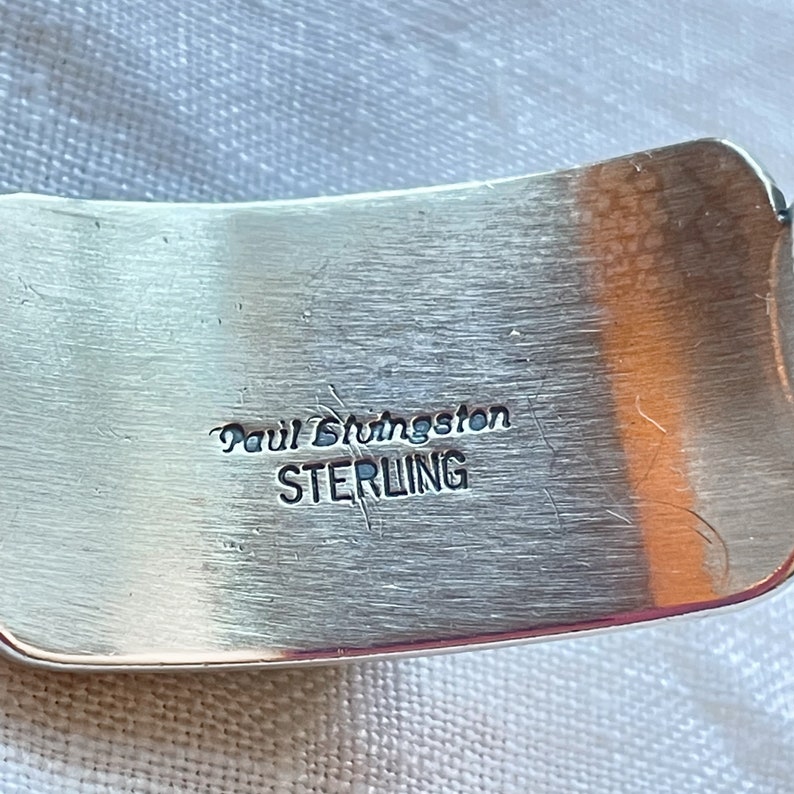 Paul Livingston Sterling Silver Navajo Cuff Bracelet Carrico Etsy