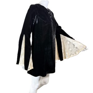 women's dark blue and black angel vintage dress Black Angel Sleeve Vintage Dress
