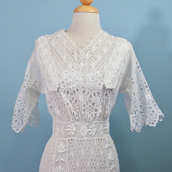 Antique/Vintage Victorian/Edwardian Lace Dress, W… - image 3