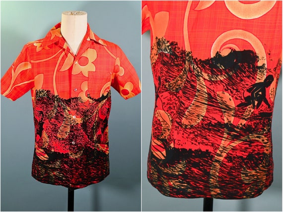 Lehua Vintage 60s/70s Hawaiian Shirt, Endless Sum… - image 7