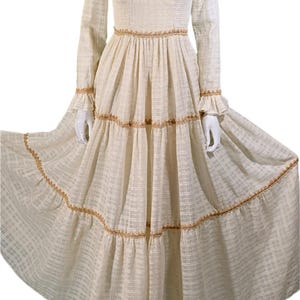 RARE Gunne Sax Black Label Cream Maxi Dress, 27" Waist S - Etsy