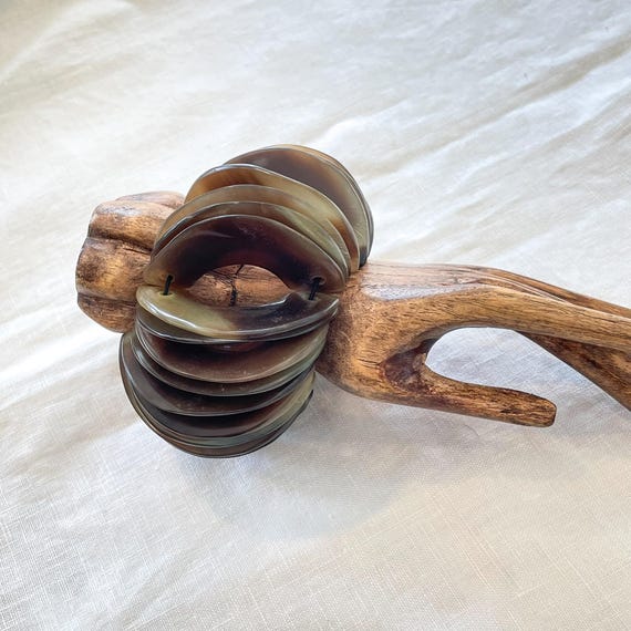 Unusual Vintage Tortoise Shell Statement Bracelet… - image 2