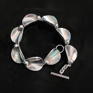 Vintage Niels Erik From, Danish Modernist Sterling Bracelet, 2 Available