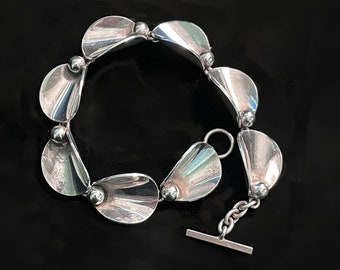 Vintage Niels Erik From, Danish Modernist Sterling Bracelet, 2 Available