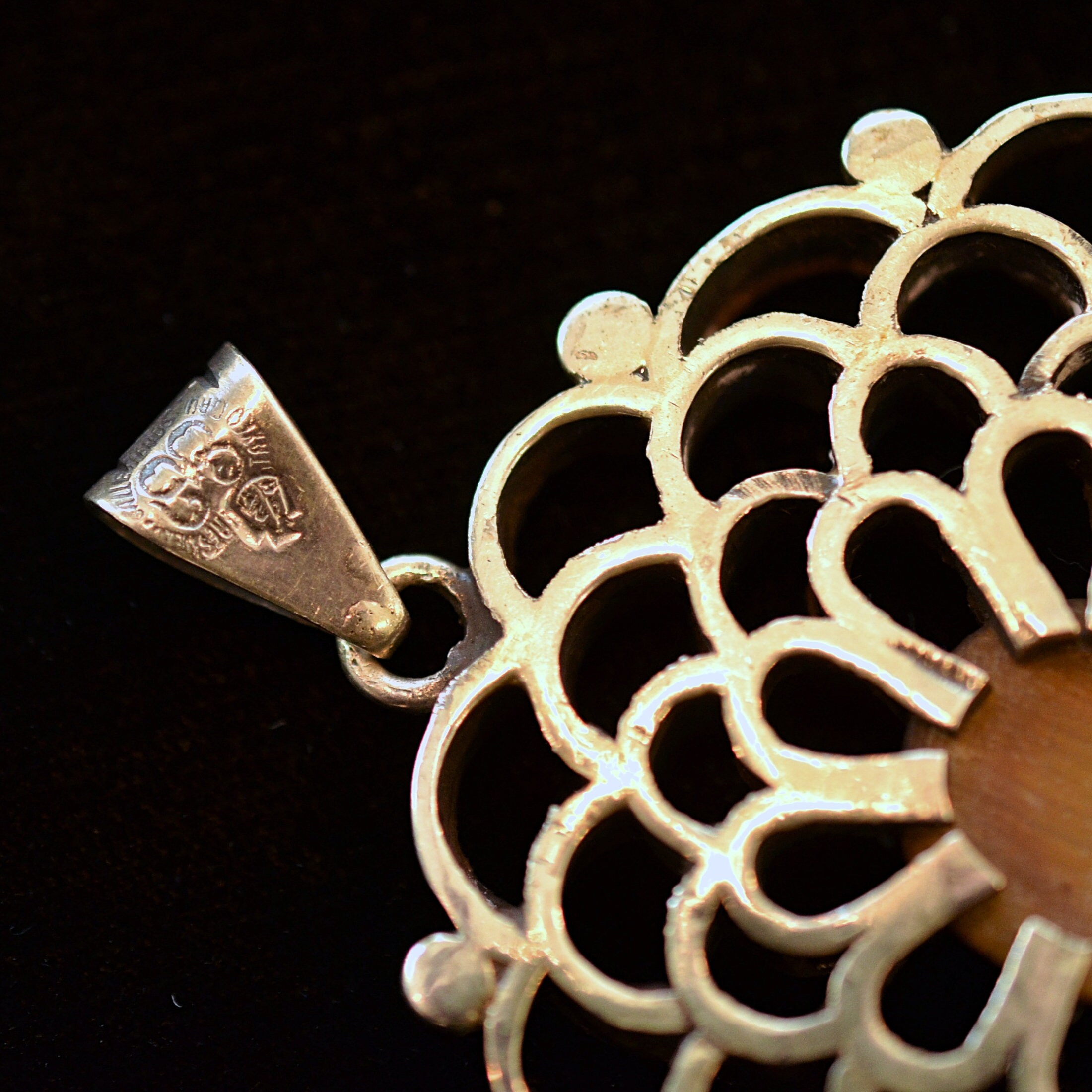 Pendentif & Broche Argent Et œil De Tigre Los Ballesteros - Vintage Taxco Mexique