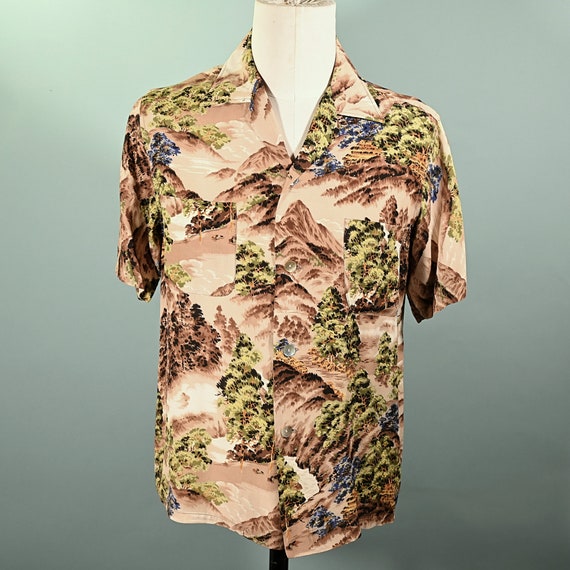 Vintage 50s Rayon Hawaiian Shirt, Made in Japan Sports Wear M - Etsy