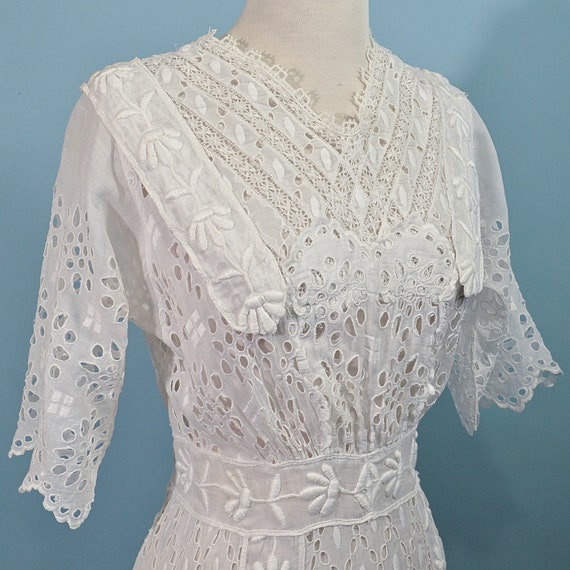 Antique/Vintage Victorian/Edwardian Lace Dress, W… - image 9