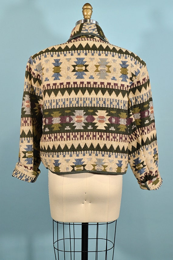 Vintage Cropped Southwestern Jacket, Tapestry Wes… - image 10