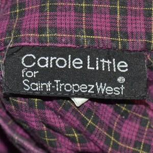 80s Full Skirt with Pockets, Purple Plaid 24" Waist image 12