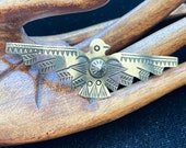 Fred Harvey Era Silver Thunderbird Brooch, Native American Southwestern Pin 6.8 Grams