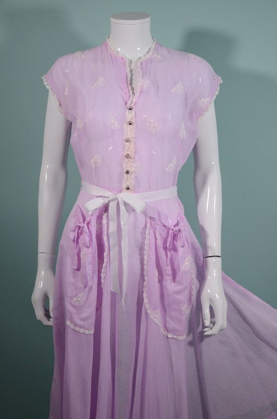 Vintage 40s Orchid Dress by Doris Dodson Juniors, 