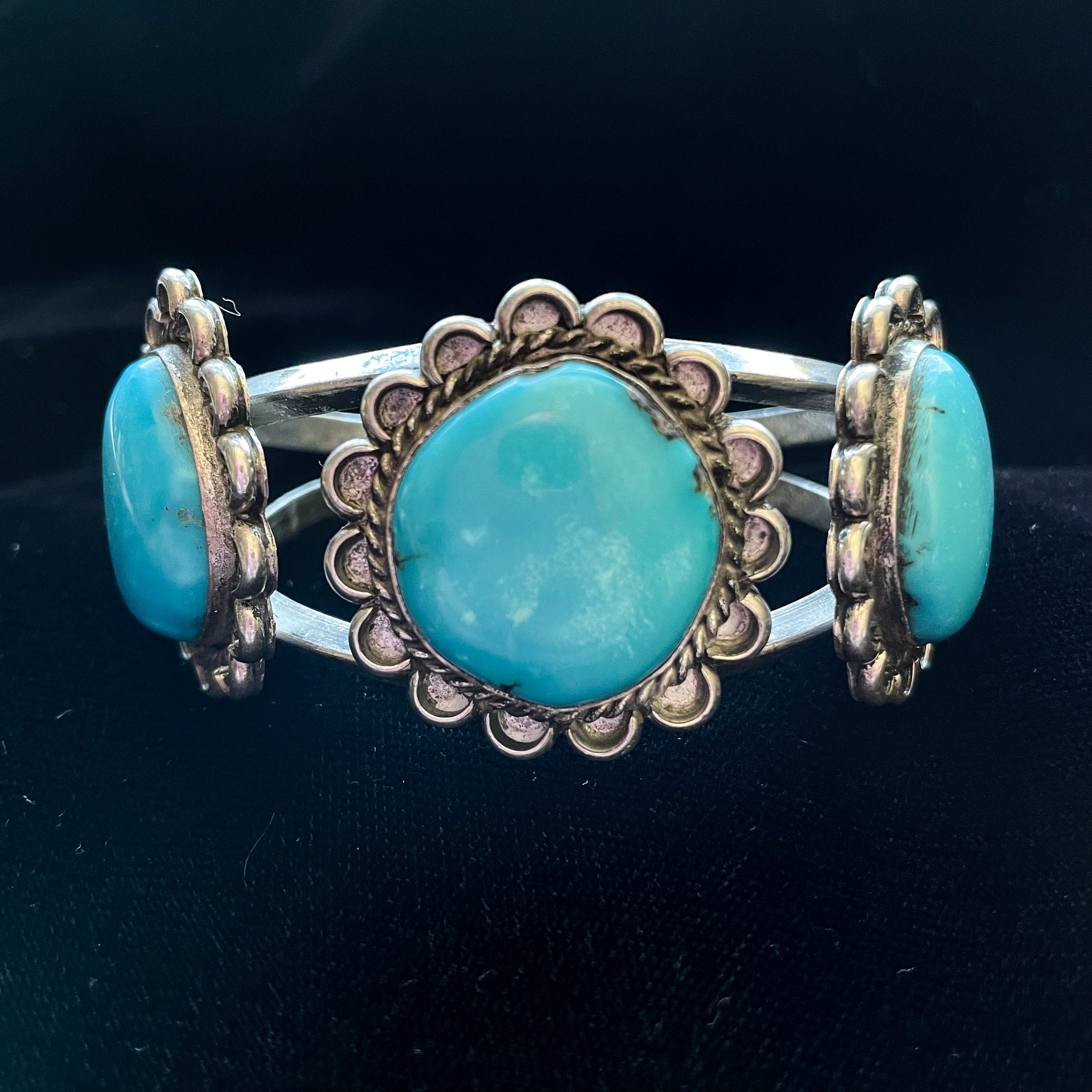 VINTAGE 60s〜70s Navajo Turquoise Bangle Heavy Vintage Turquoise Cuff Bracelet 60s 70s Native