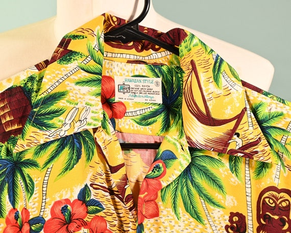 K-Mart Vintage 50s/60s Rayon Hawaiian Shirt, Aloh… - image 3