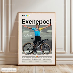 Remco Evenepoel Poster, Evenepoel Radfahrer Druck, Gerahmter Evenepoel Kunstdruck, Fahrrad Wandkunst, Olympisches Gold Poster, Radfahrer Poster, Radfahrer Poster